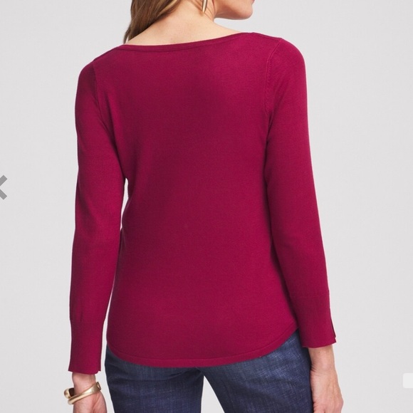Chicos Long Sleeve Pullover Sweater - Picture 2 of 4